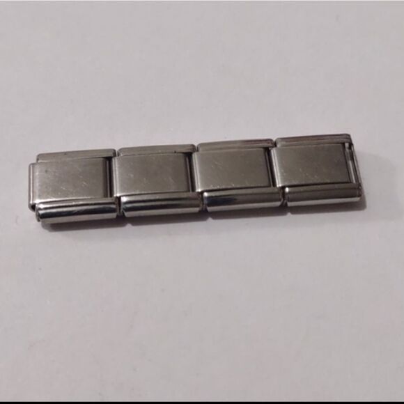 4 Blanks for Italian Link‎ Stainless Steel Nomination Style Charm Bracelet - Picture 1 of 2